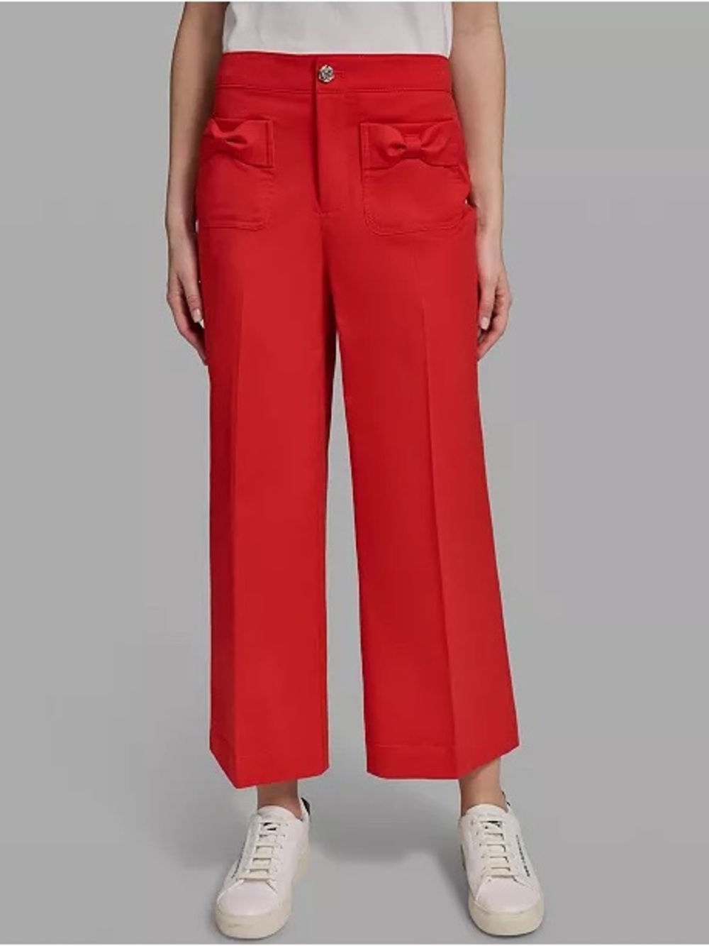 Karl Lagerfeld | 4 | Women's Mid-Rise Straight Bow Pocket Pants